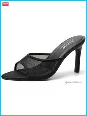 Women's Pointed Toe Slip On Mule Heels Stiletto Sandals Dressy